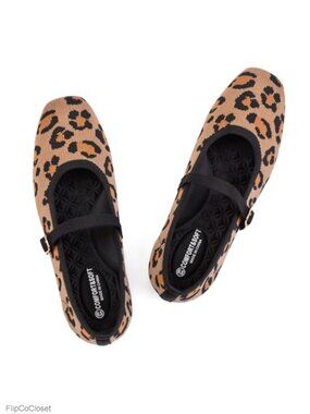 Womens Mesh Ballet Flats Square Toe Mary Jane Slip-On Shoes Breathable